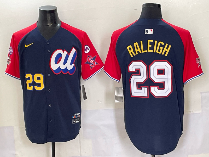 Men Seattle Mariners #29 Raleigh Blue MLB  All star Nike 2025 Jersey style 0011